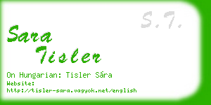 sara tisler business card