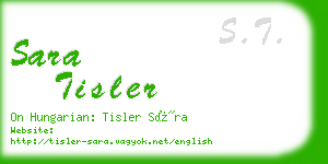 sara tisler business card